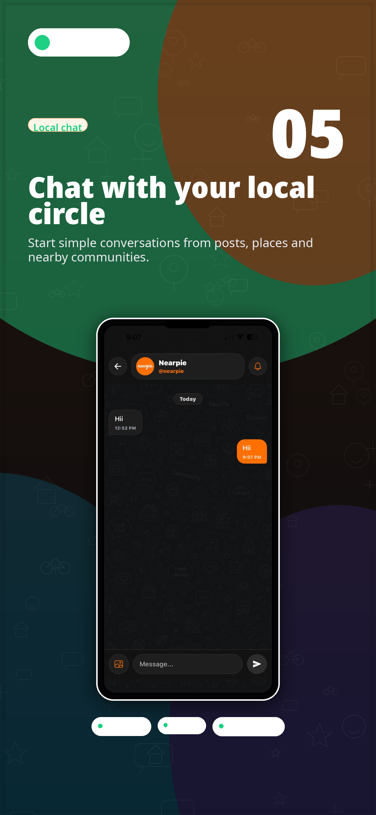 Nearpie local chat screenshot